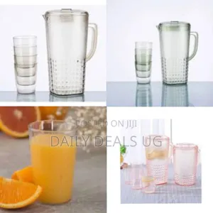 Textured Beverage Pitcher and Tumbler Set - Multicolor##120,000