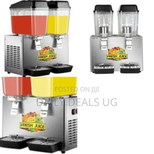 Commercial Double-Tank Cold Beverage/Juice Dispenser - Transparent