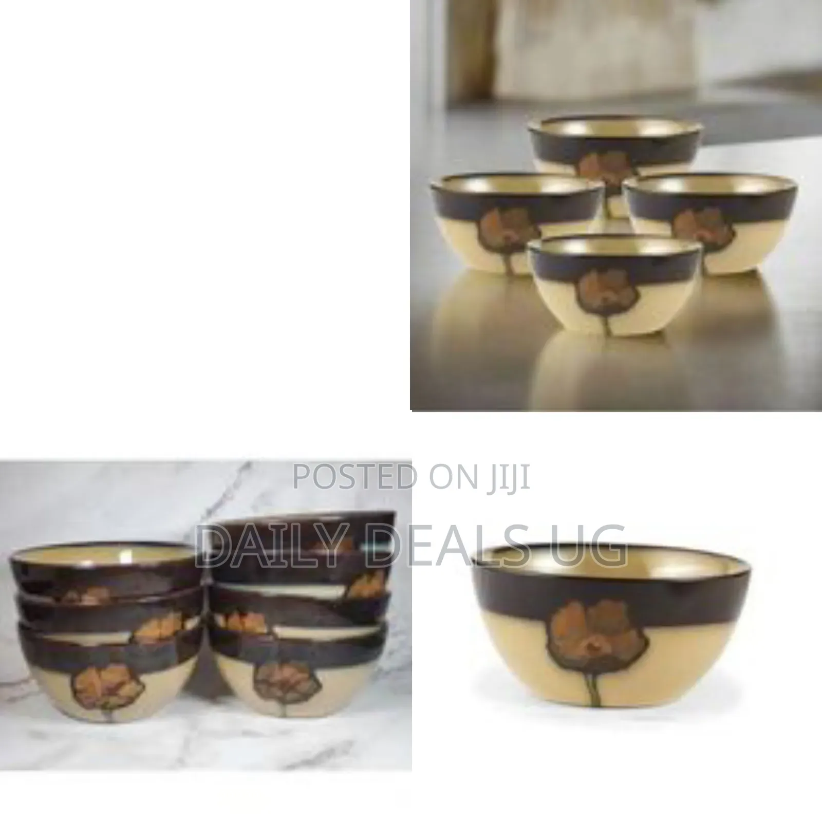 6-Piece Set of Stoneware Bowls - Multicolor