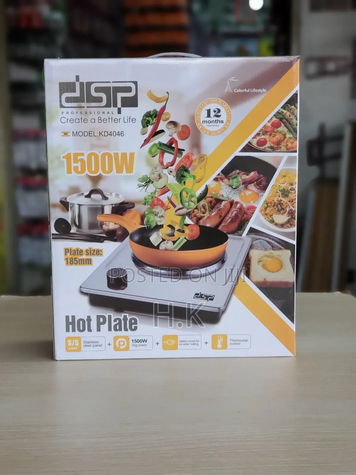 DSP Model Kd4046 Single-Burner Electric Hot Plate.