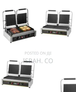 Electro Masters Commercial Panini Press Grill With Grooved Grill Sandw