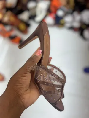 Crystal Mesh Mule Lux Heels