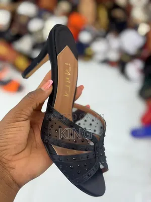 Crystal Mesh Mule Lux Heels