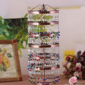 288 Hole Earrings Jewelry Display Stand Metal Bracket Rotating Cabinet