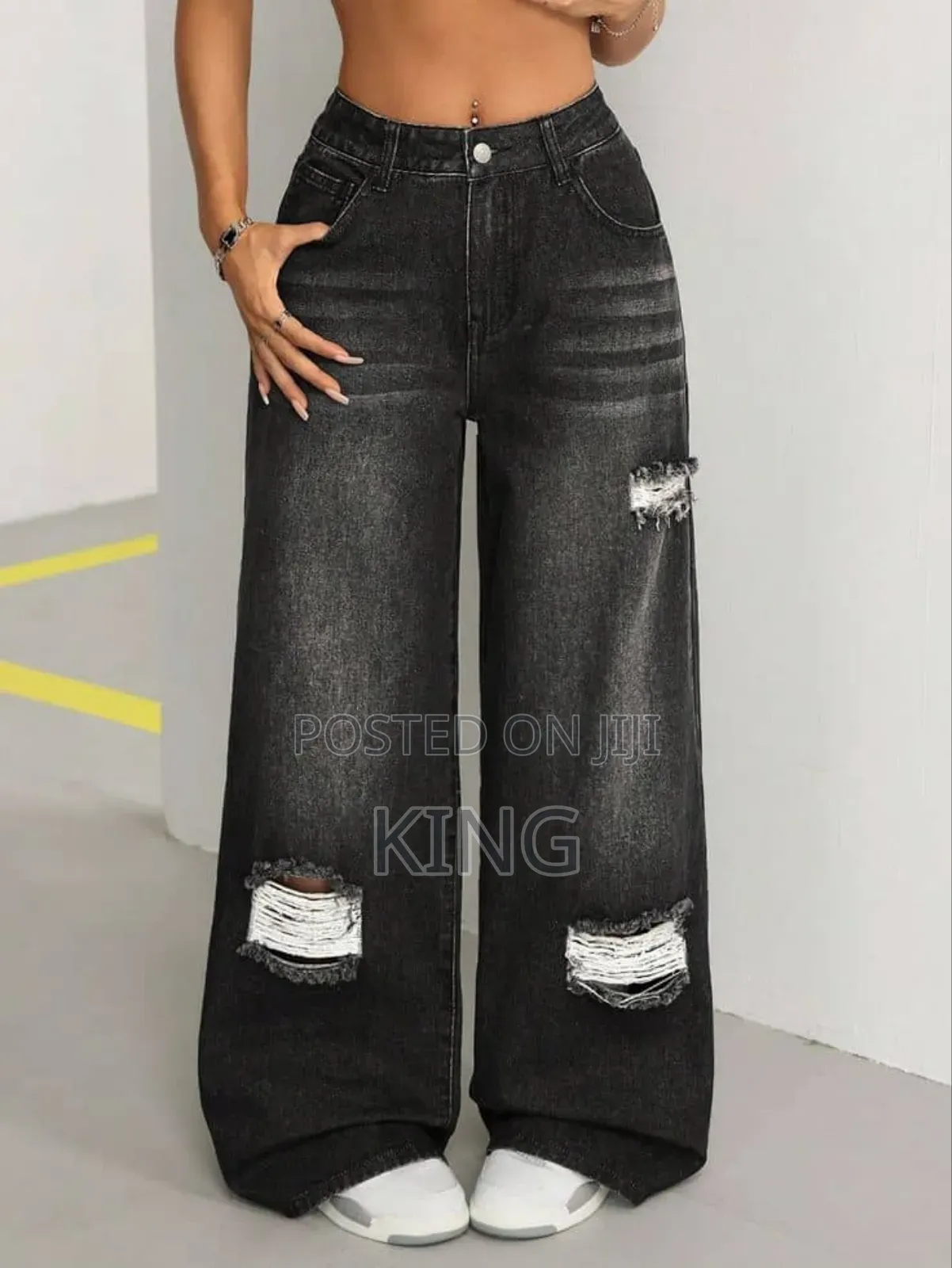 Classic Comfortable High Waisted Flared Jeans Cool Stretch .