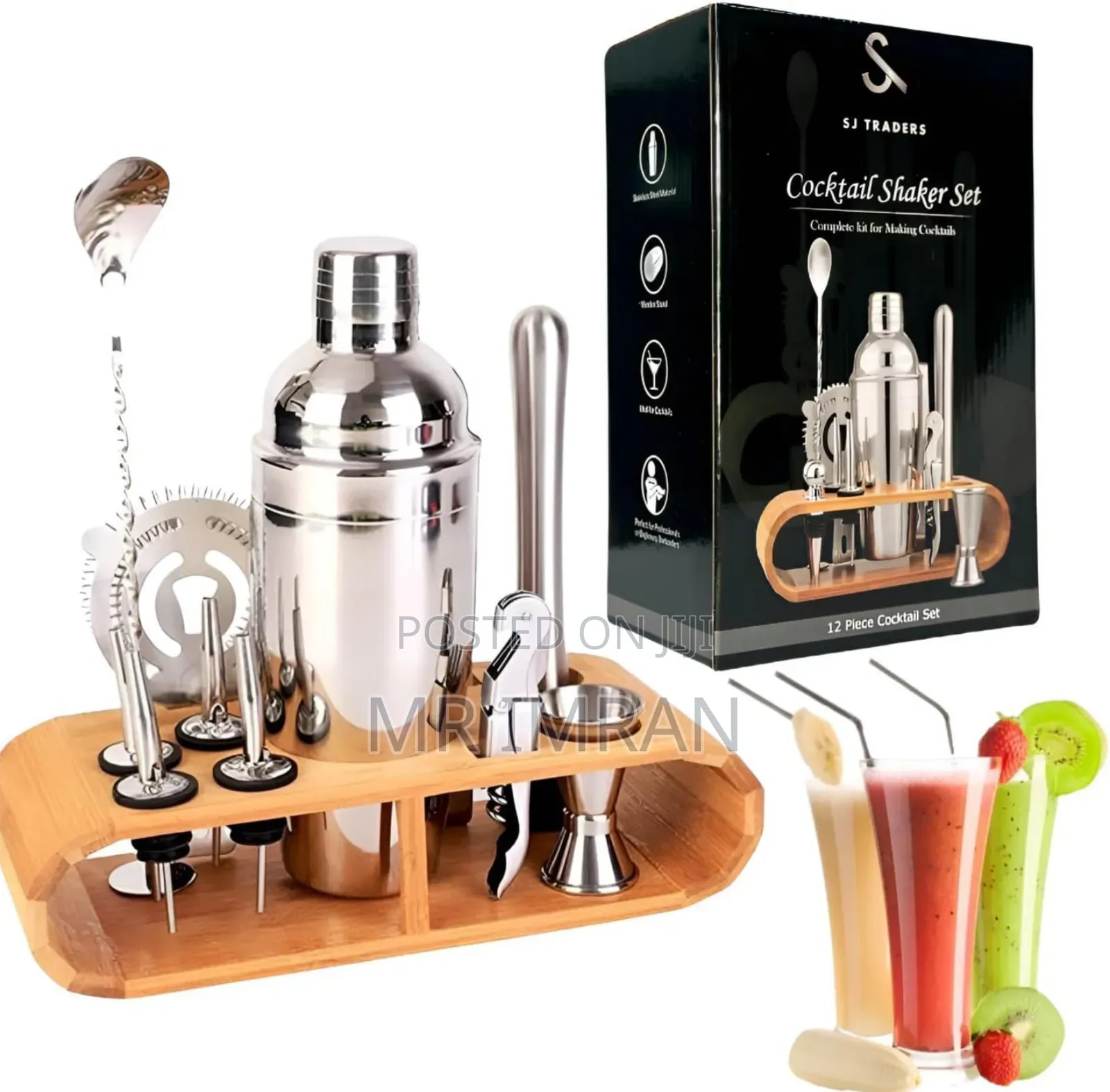 Stainless Steel Bartender Cocktail Shaker Set