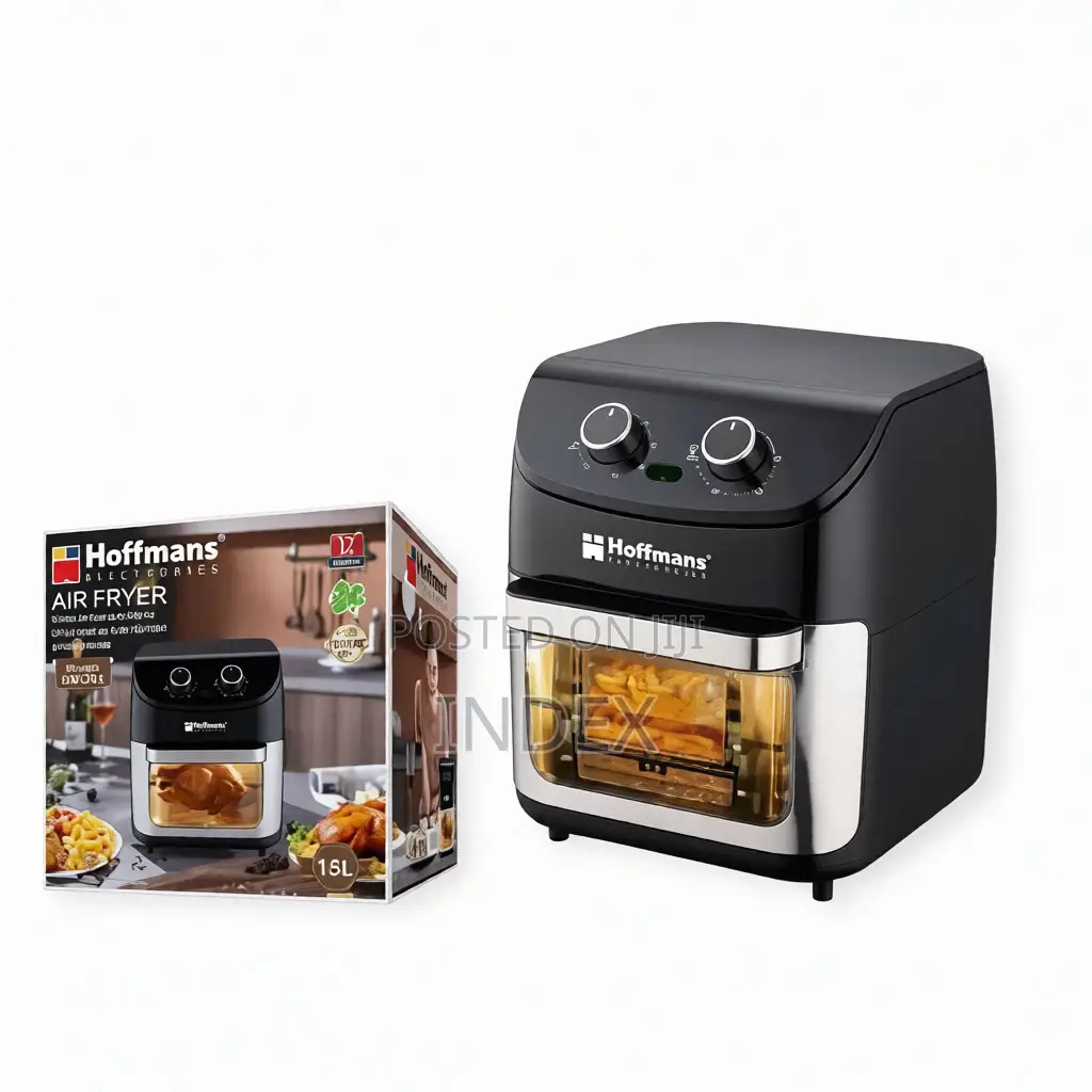 Hoffmans 15 Liters Large Electric Airfryer Oven - Black