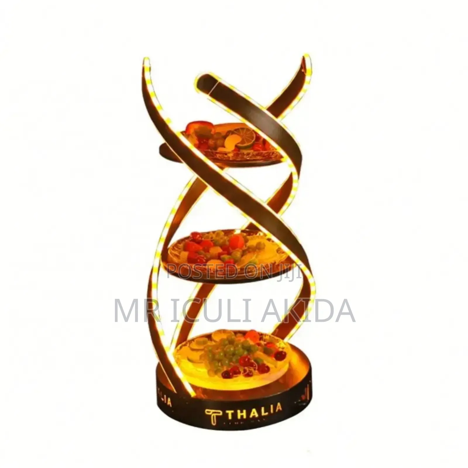3-Tier Modern Luminous Fruit Plate Stand for Home,Bars,Clubs