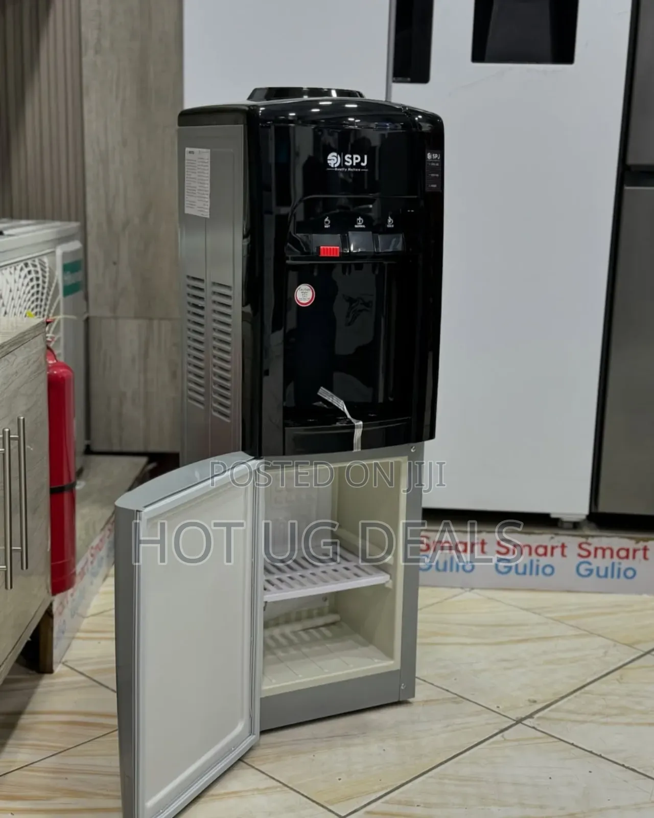 16l Spj Water Dispenser With Cabinet- Silver/Black