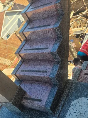 Terrazo Shaped Floor Steps
