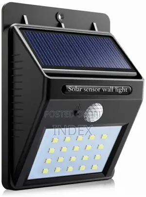 Led Pir Motion Sensor Solar Light Led Lamp - Black