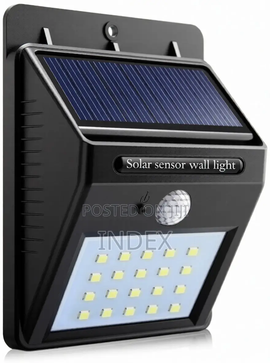 Led Pir Motion Sensor Solar Light Led Lamp - Black