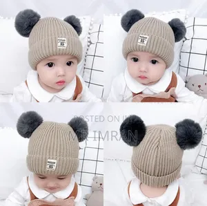 Double Pom-Pom Baby Winter Hat