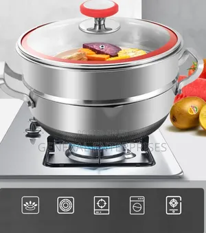 A 316 Stainless Steel Non-Stick Soup Pot With a Honeycomb
