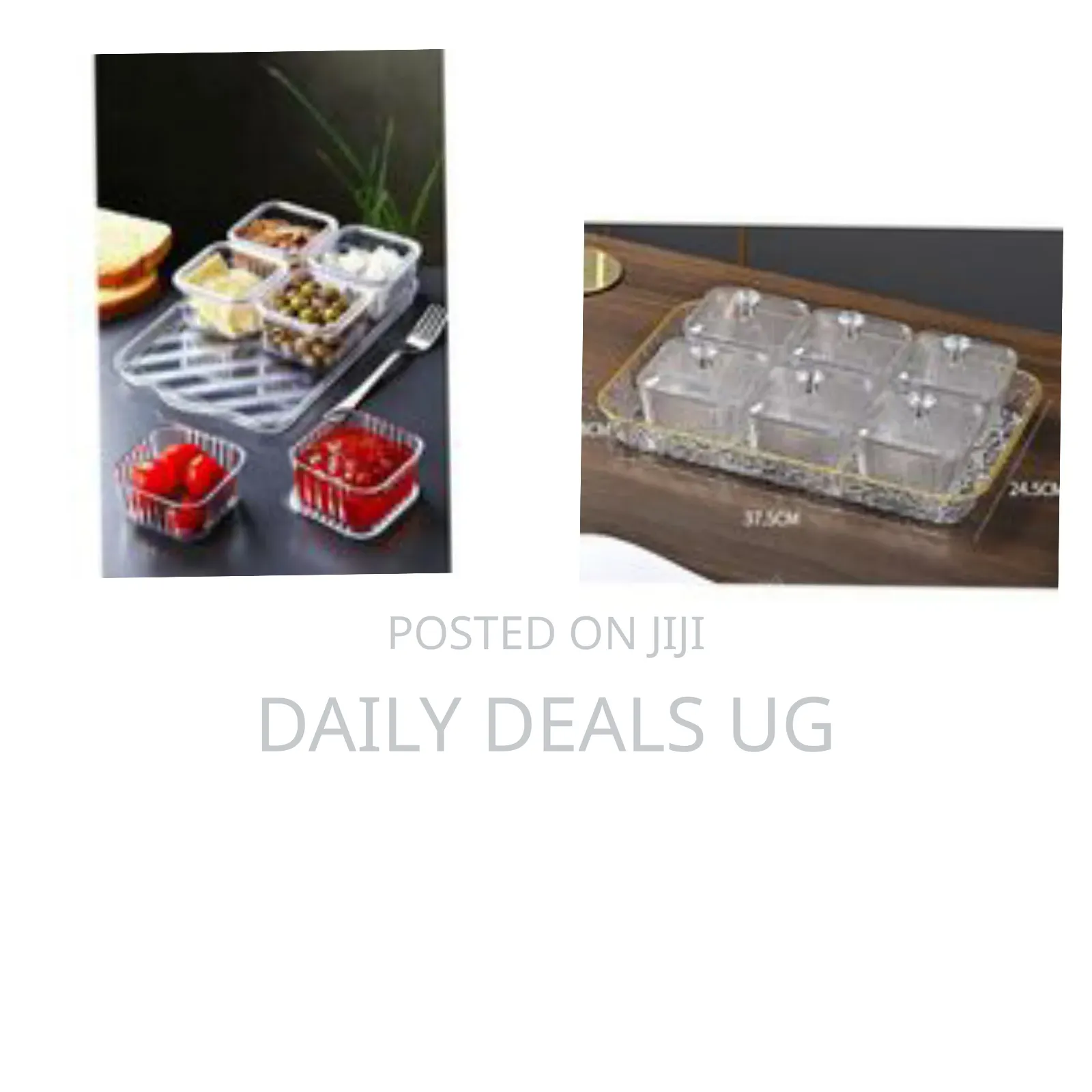 Luxurious 6-Compartment Decorative Serving Set - Multicolor