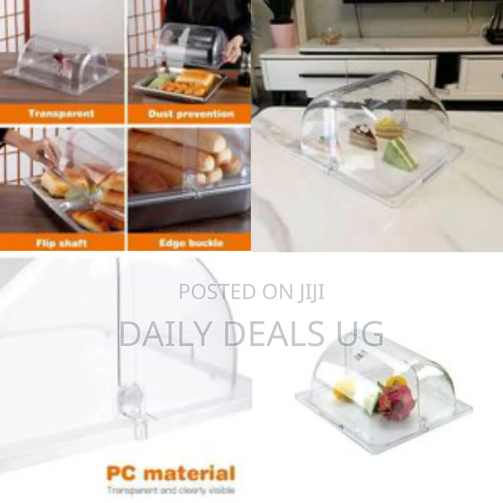 Clear Food Display Cover and Serving Tray - Transparent