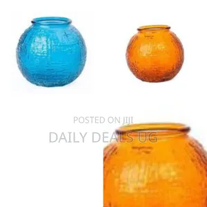 Textured Glass Bubble Bowls as Decorative Flower Vases