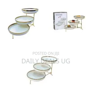 3-Tier Gold Line Serving Bowls