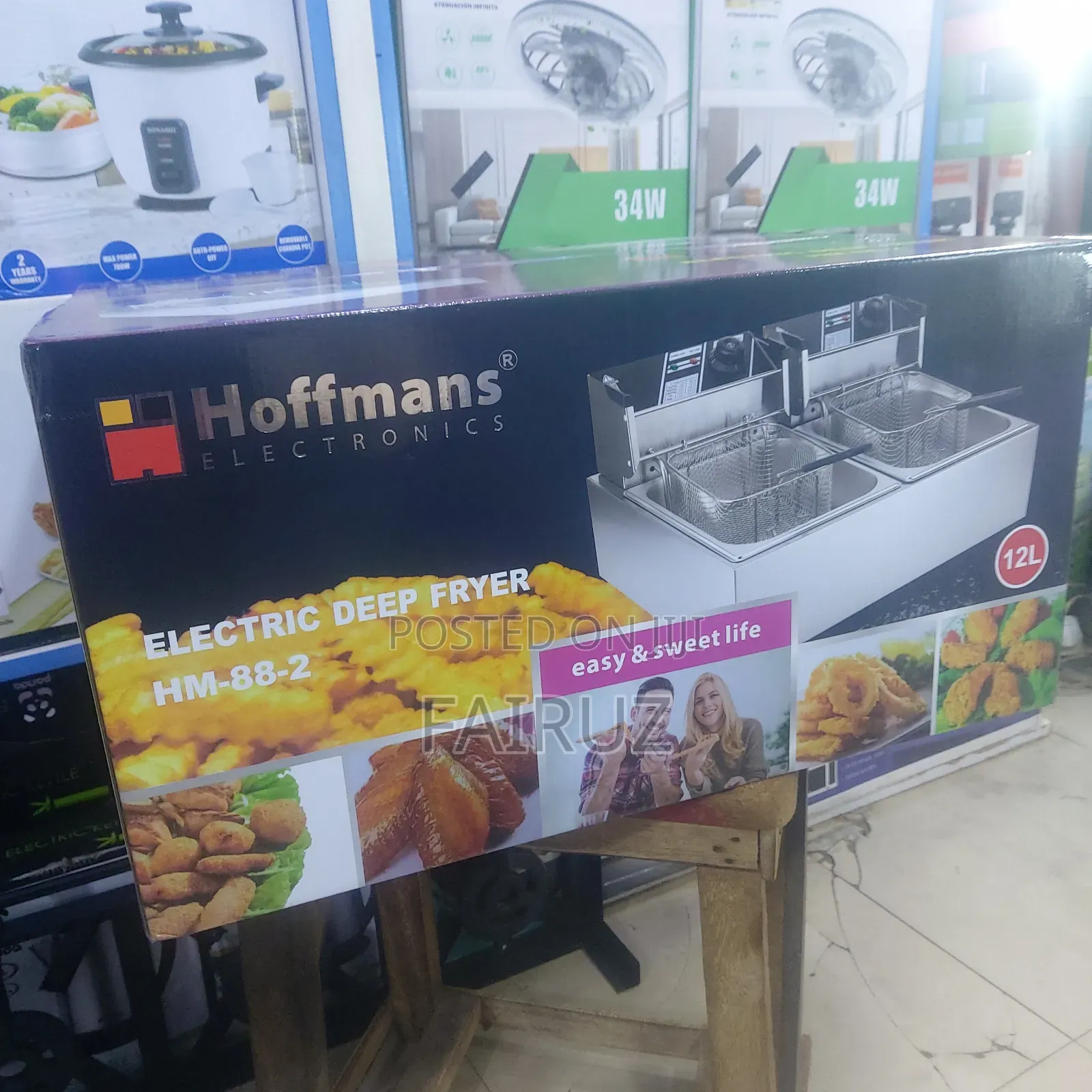 12l Electric Deep Fryer Hoffman Hm-882