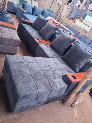 L Sofa 6seater Grey Coloured