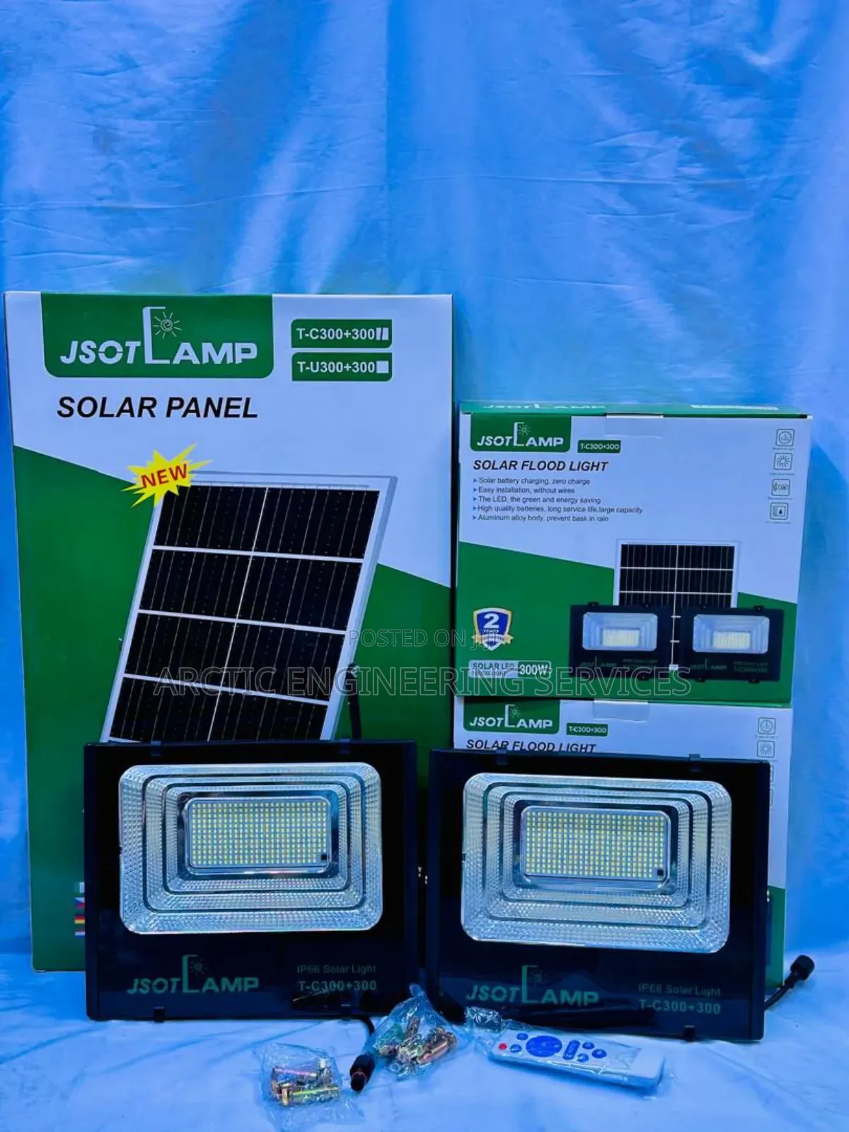 2 In 1 Solar Flood Lights 600w