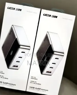 Green Lion 100w Gan Premium Uk Plug Adapter