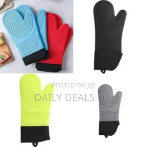 Insulated Silicone and Fabric Oven Mitt - Multicolor