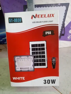 30w Solar Flood Light Red and White Box