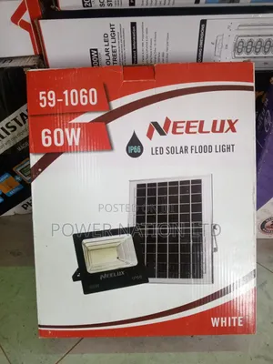 60w Solar Flood Light Red and White Box