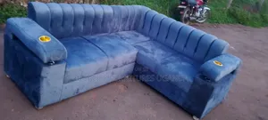 Luxury Mini L Sofa Set/Gray 5 Sitter Sofa