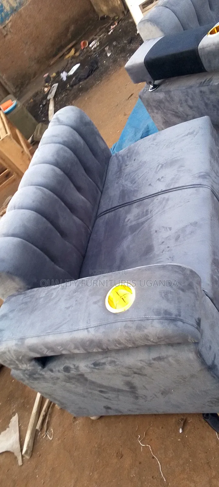 Luxury Mini L Sofa Set/Gray 5 Sitter Sofa