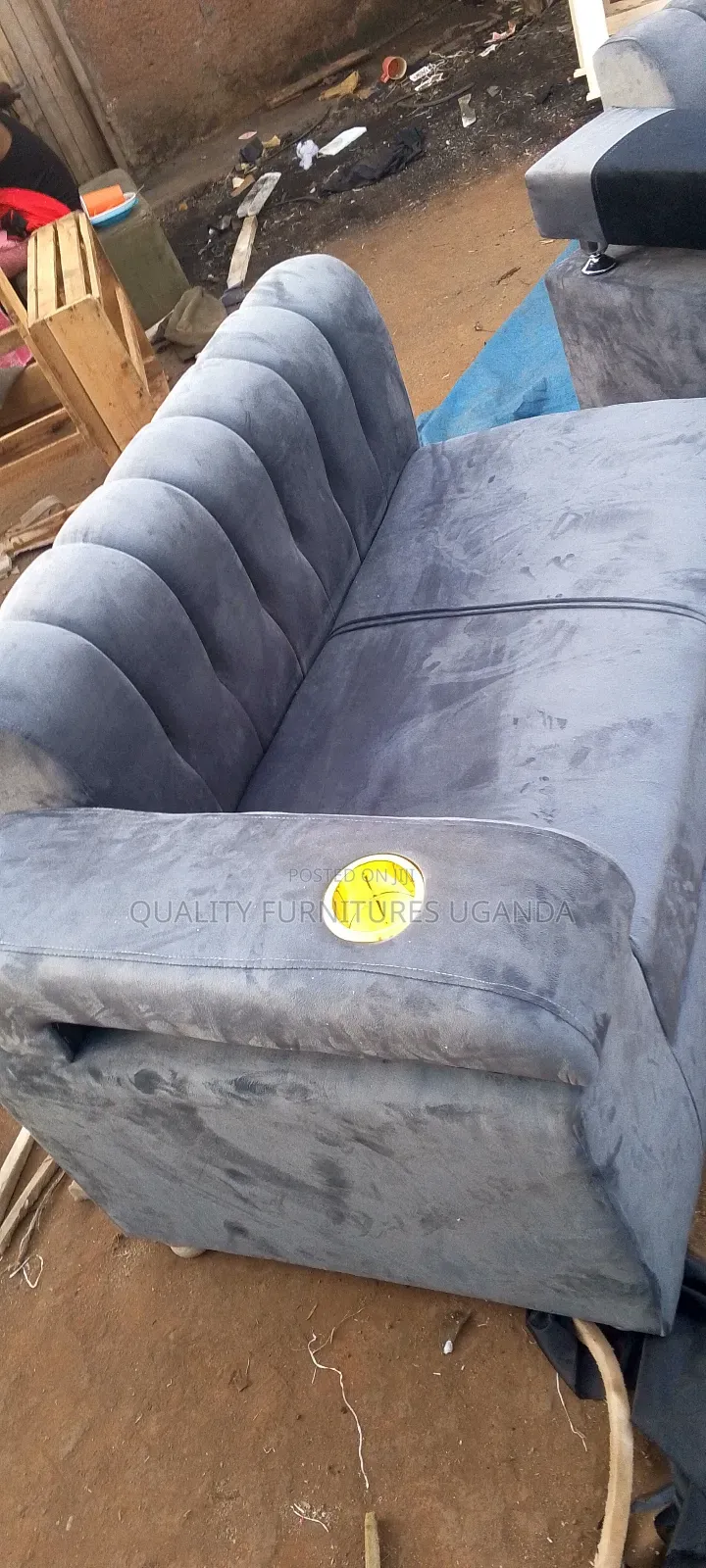 Luxury Mini L Sofa Set/Gray 5 Sitter Sofa