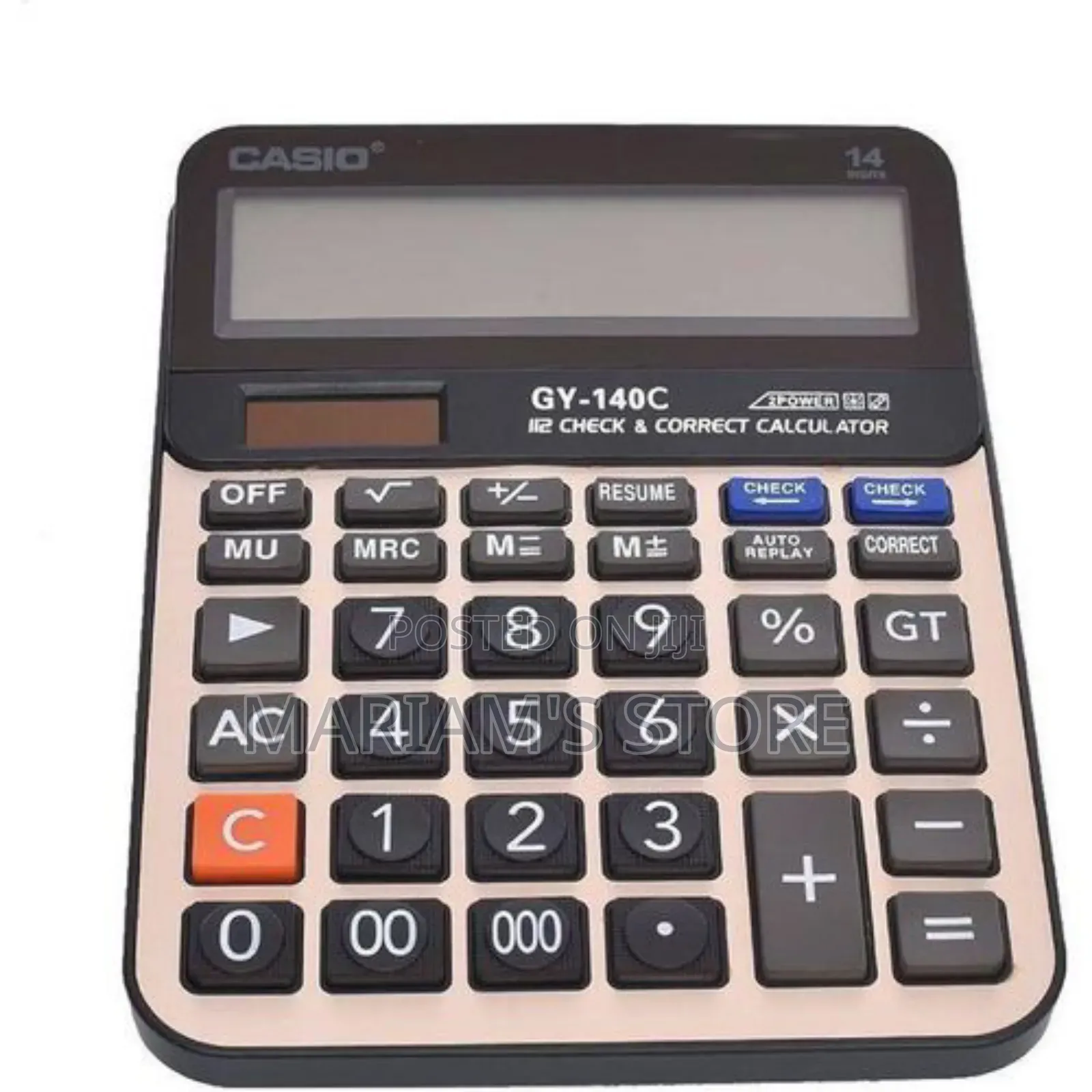 Casio Gy-140c Check Correct Two Power Way 14 Digit Extra Large Display