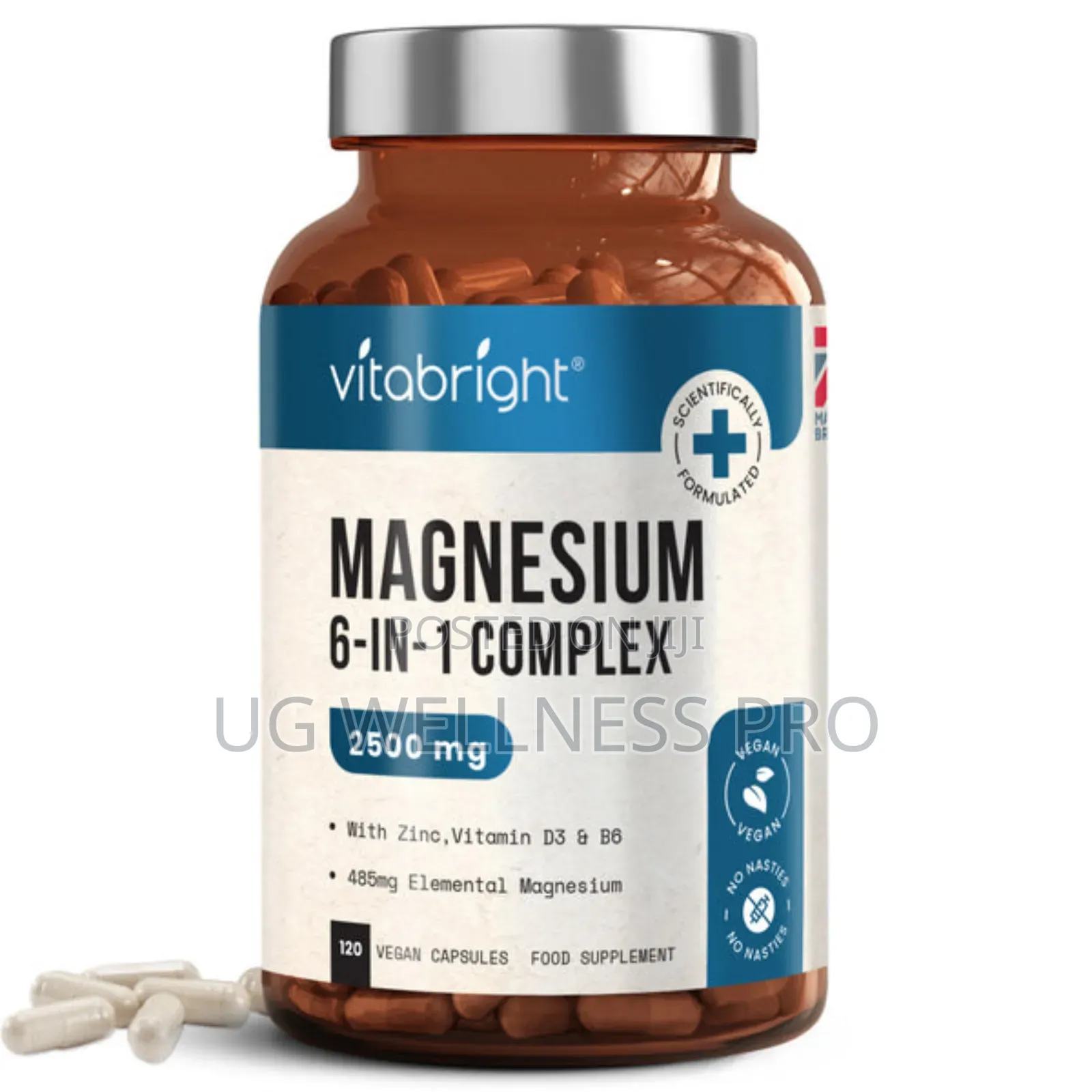 New Leaf Magnesium Complex 6-in-1 Supplement With Zinc 120 Caps 40 Day