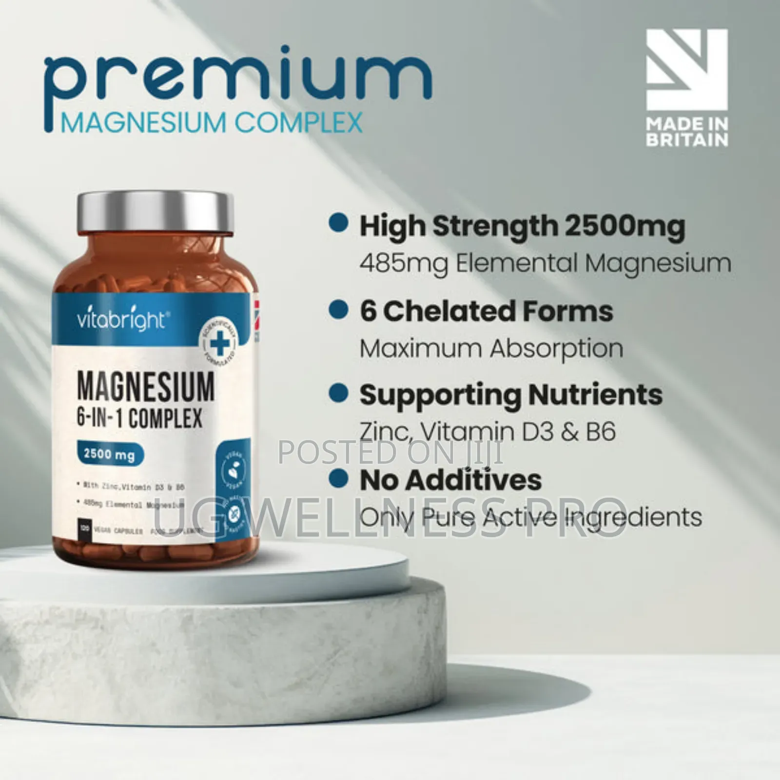 New Leaf Magnesium Complex 6-in-1 Supplement With Zinc 120 Caps 40 Day