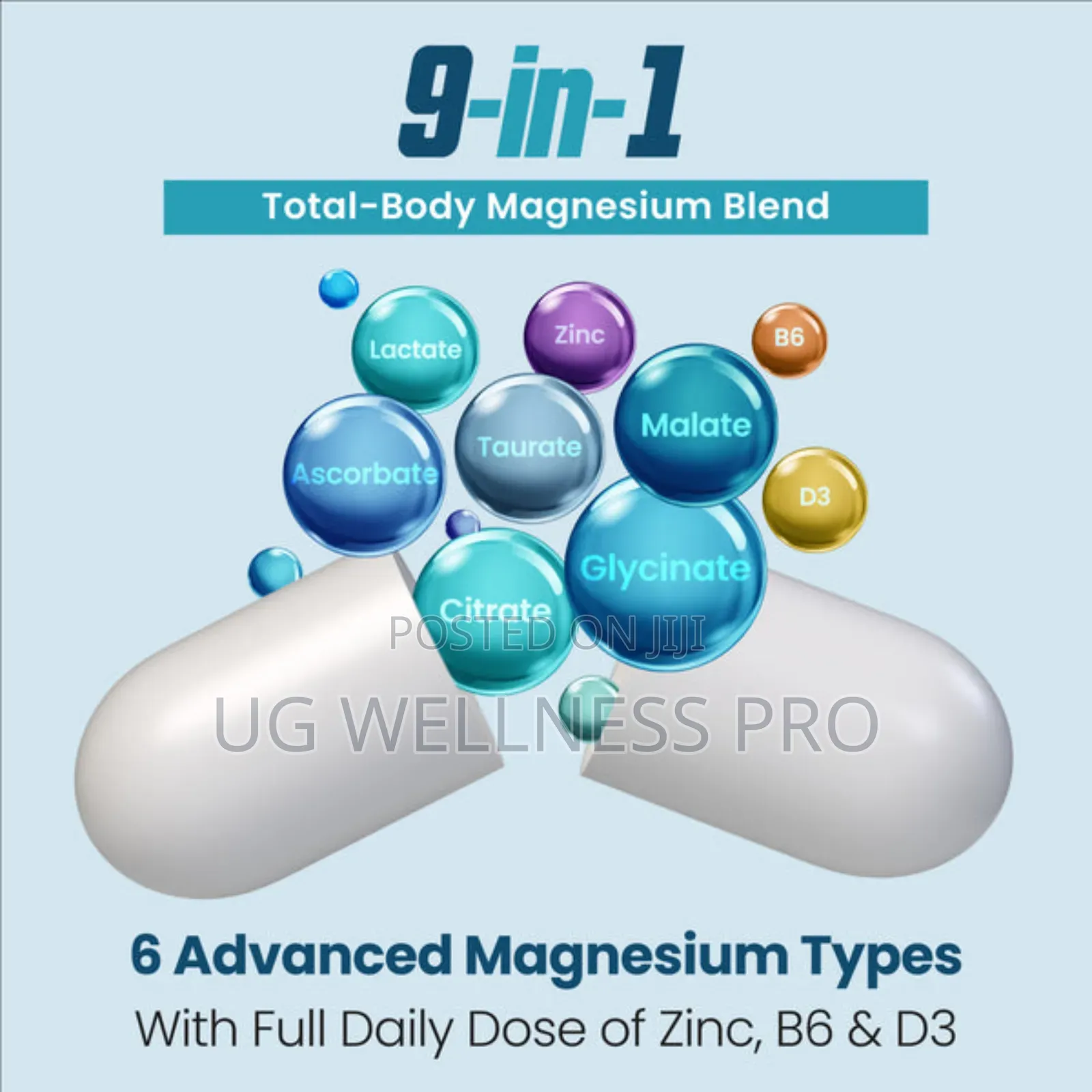 New Leaf Magnesium Complex 6-in-1 Supplement With Zinc 120 Caps 40 Day