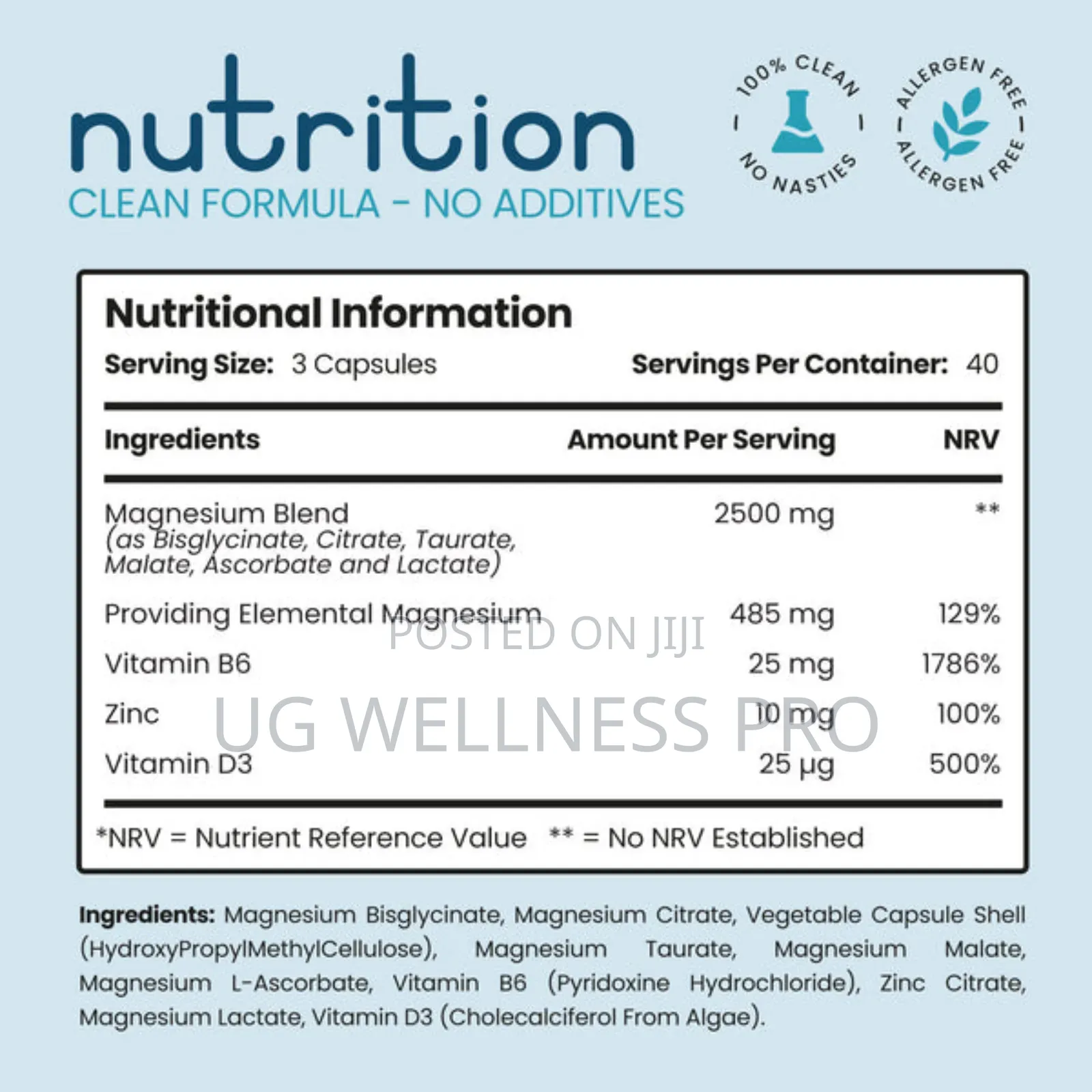 New Leaf Magnesium Complex 6-in-1 Supplement With Zinc 120 Caps 40 Day