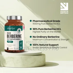 Vitabright Berberine HCL Capsules 90 Capsules ~ 1-3 Month Supply
