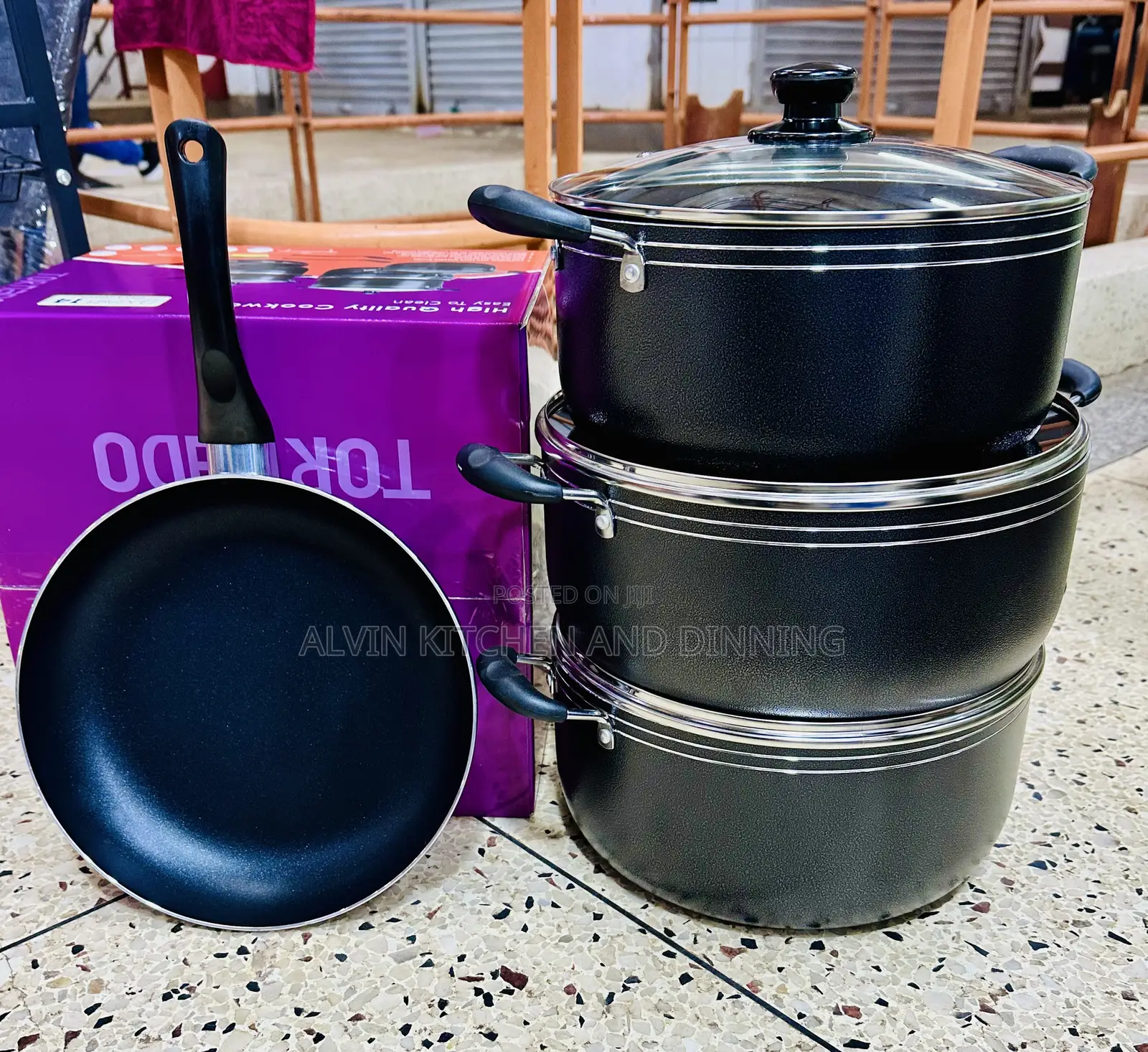 Non-Stick Cookware Set of 3pcs With Frying Pan