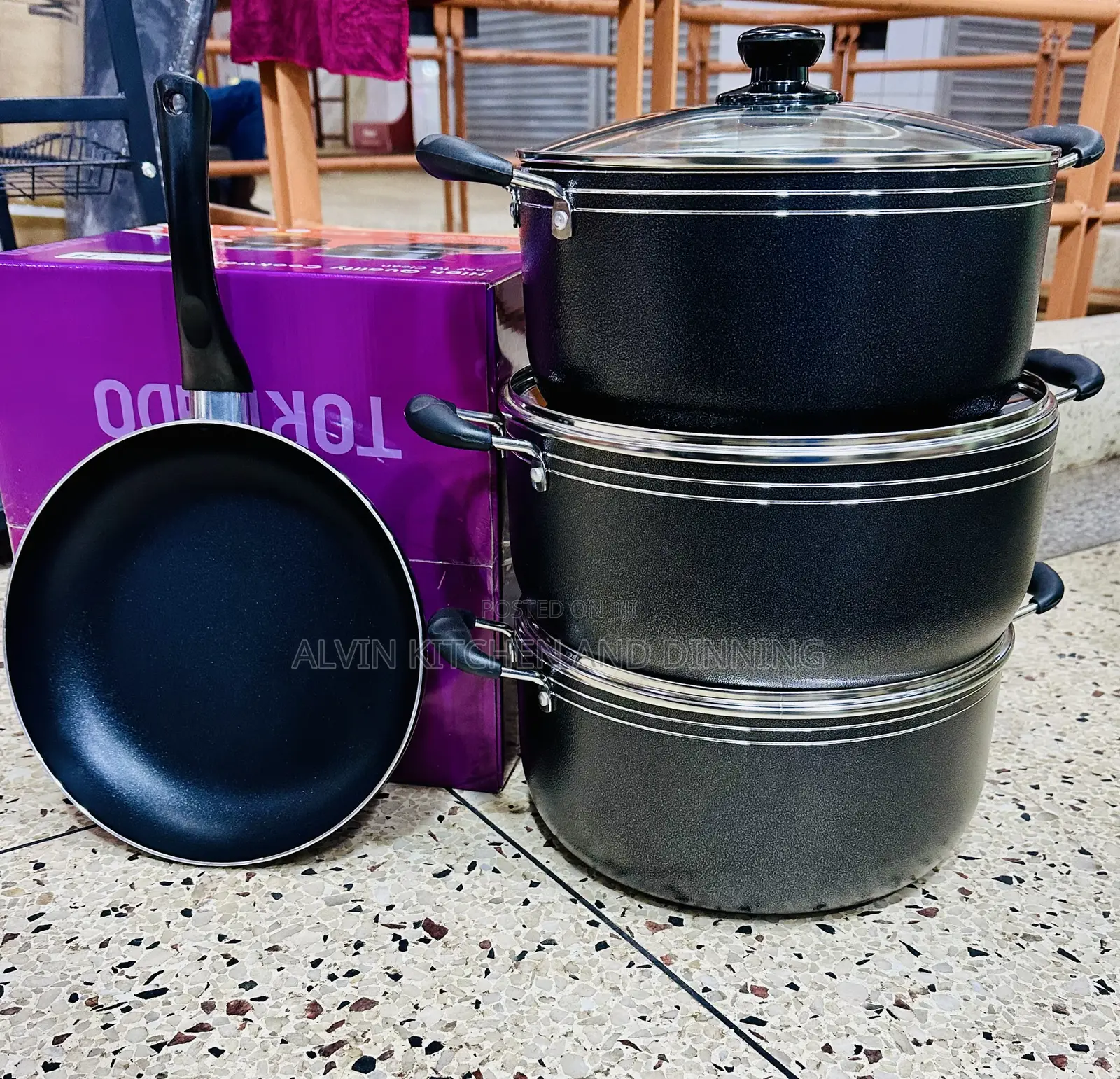 Non-Stick Cookware Set of 3pcs With Frying Pan