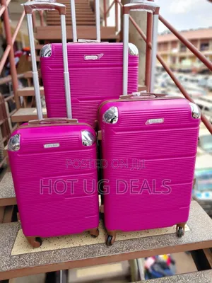 Set Of 3pcs Of Plastic Travel Suitcases - Multi Design