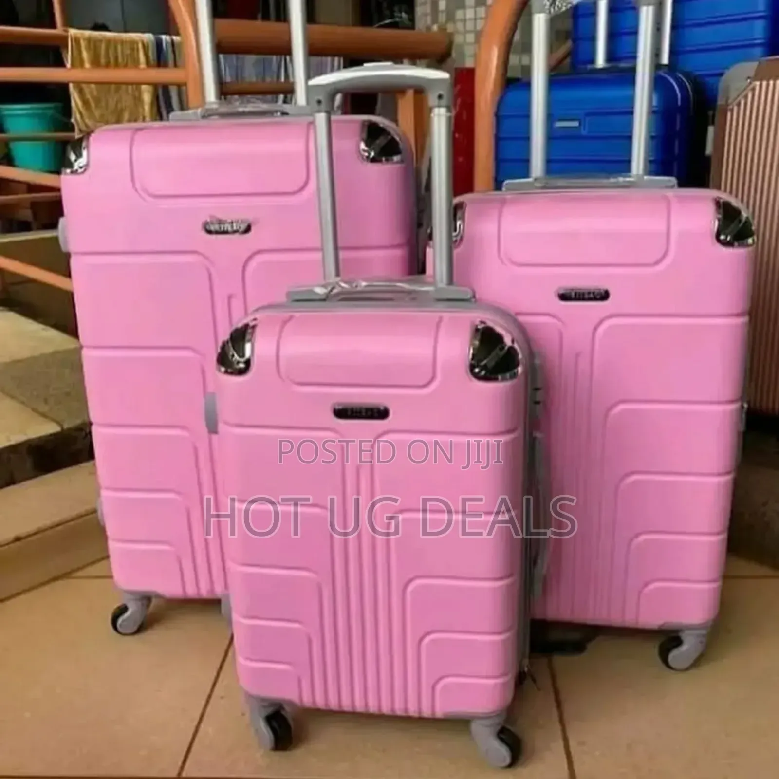 4-wheeler Plastic Travel Suitcase Bag 3pcs Set