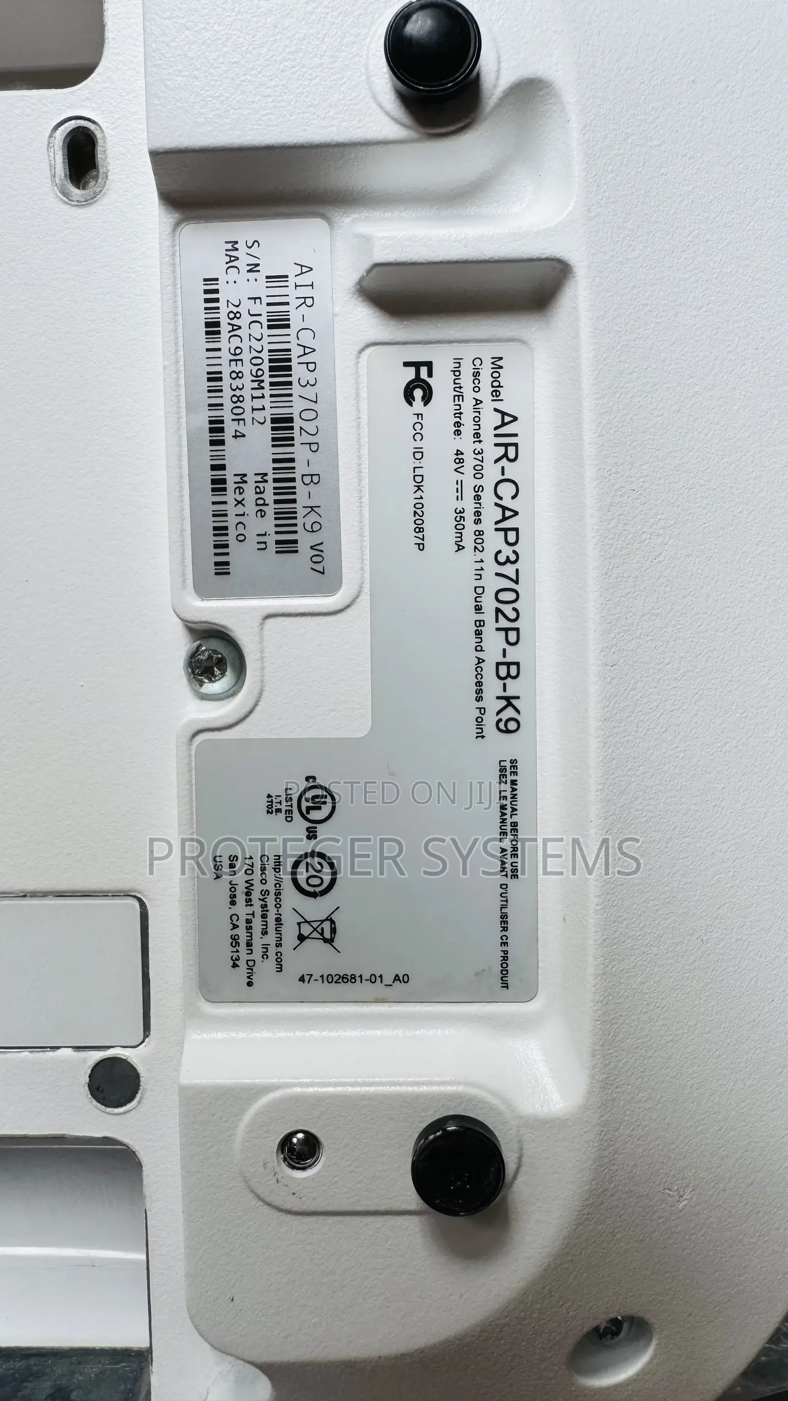 Cisco Air-Cap3702p-B- Access Point.