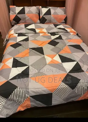 4pcs 5x6 Duvet With Bedsheet 2 Pillowcases- Multi Prints Vary