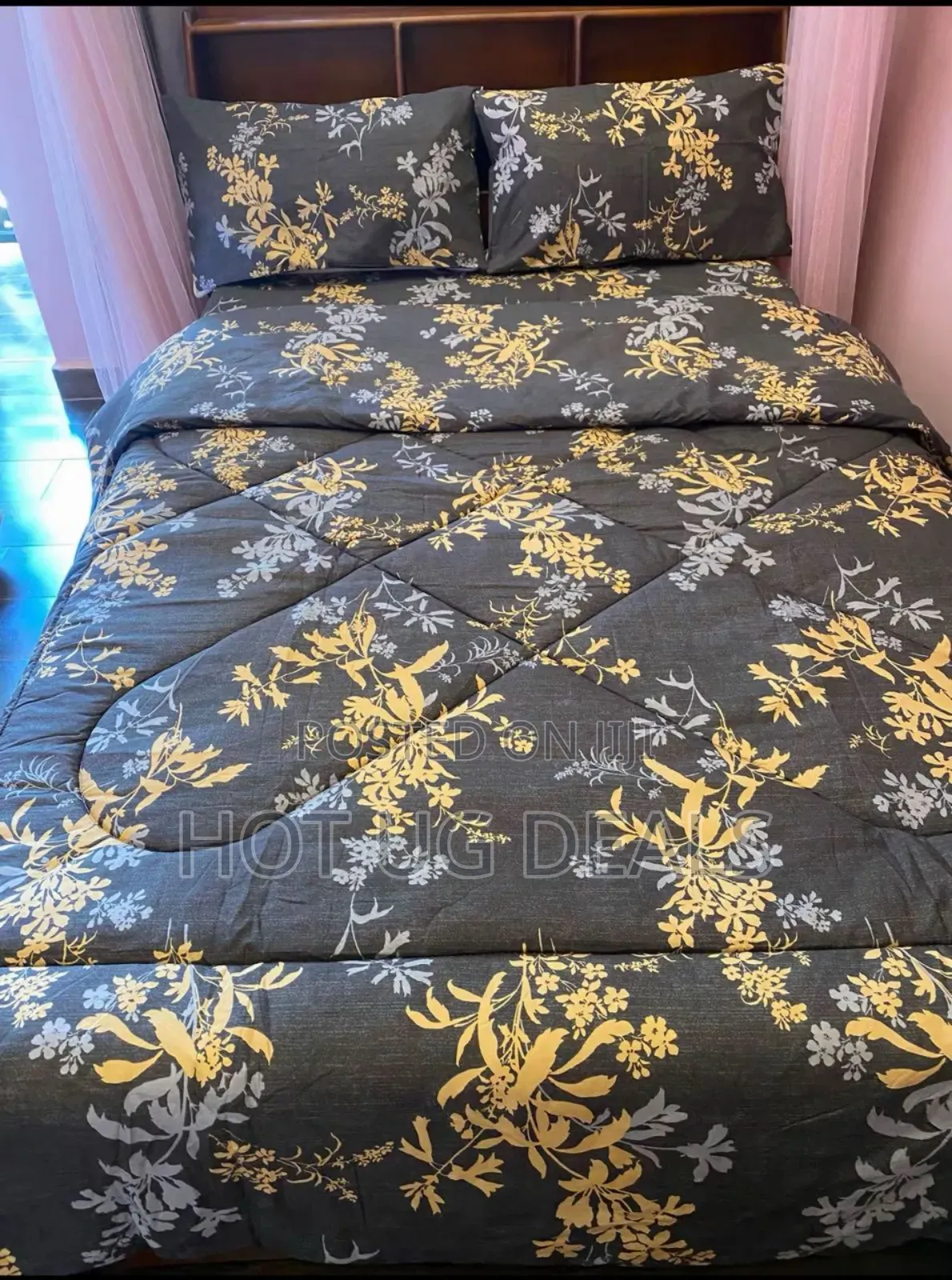 4pcs 5x6 Duvet With Bedsheet 2 Pillowcases- Multi Prints Vary
