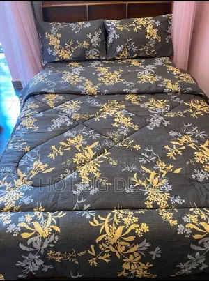 4pcs 5x6 Duvet With Bedsheet 2 Pillowcases- Multi Prints Vary