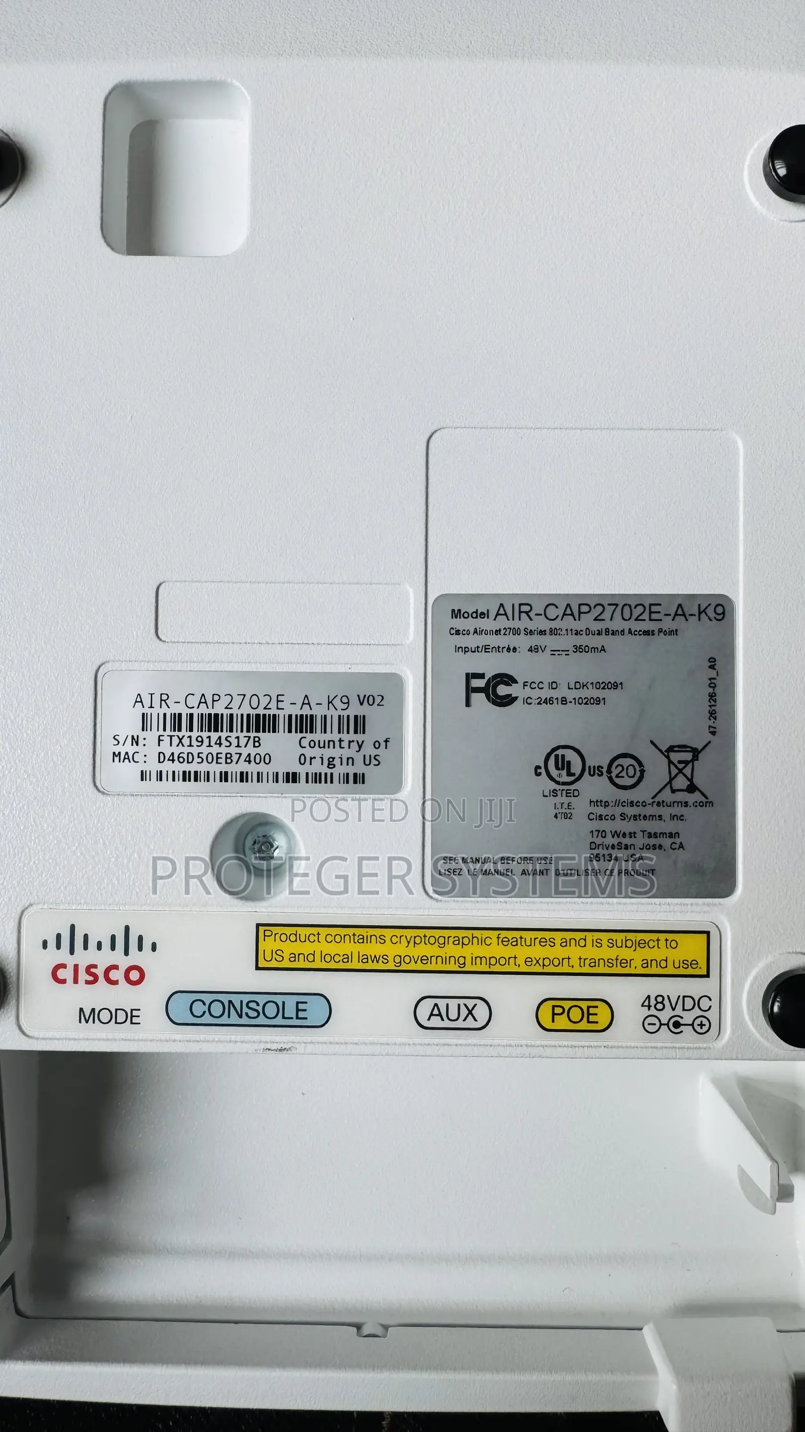 Cisco Air-Cap2702e-a- Access Point