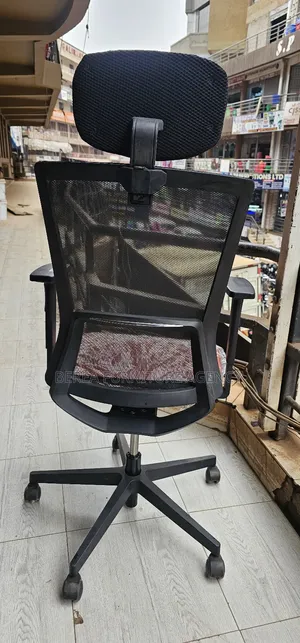 Orange and Black Mesh Office Chair