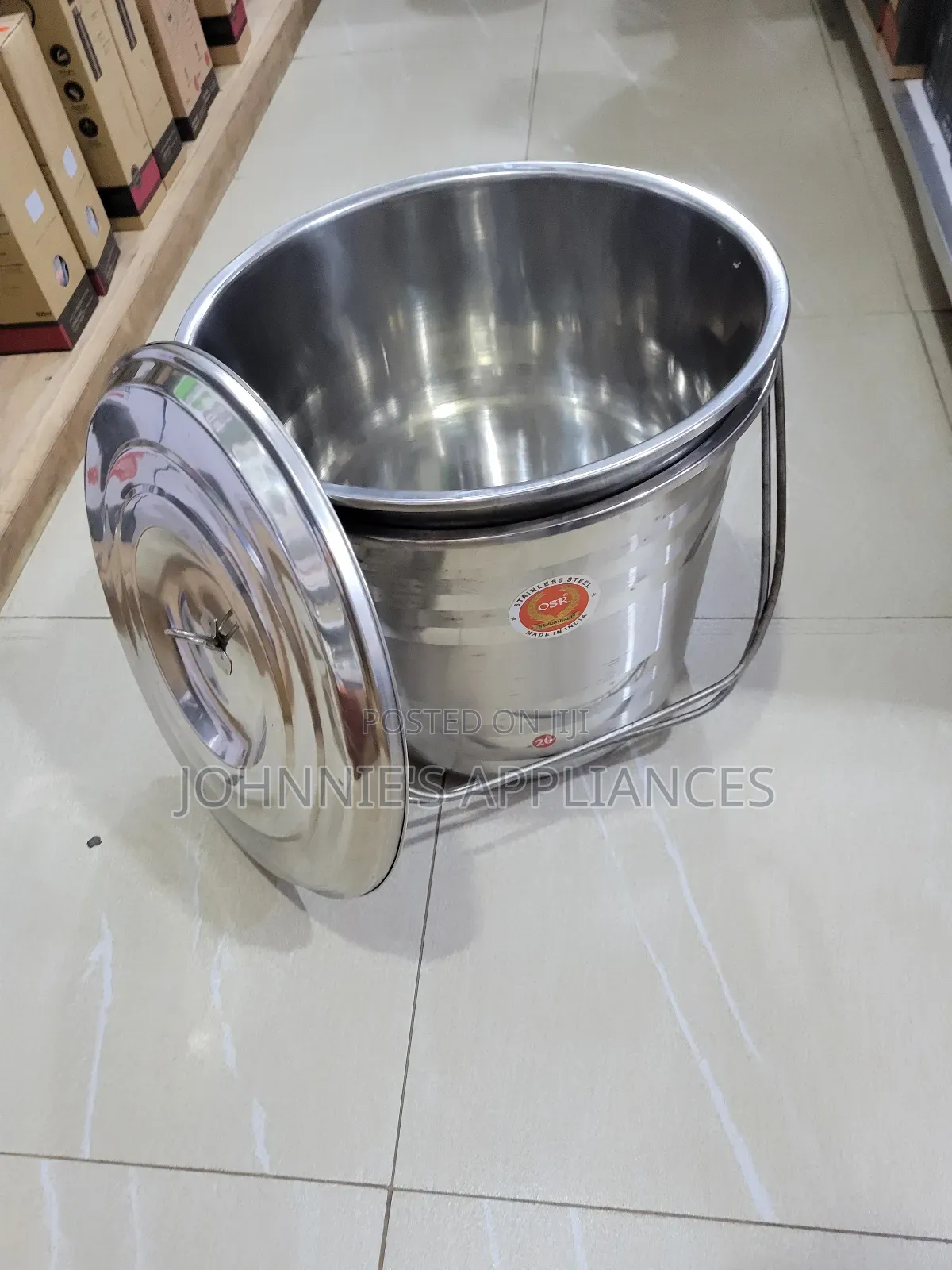 20l Stainless Steel Storage Bucket With Lid – Heavy Duty Multipurpose