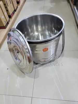 20l Stainless Steel Storage Bucket With Lid – Heavy Duty Multipurpose